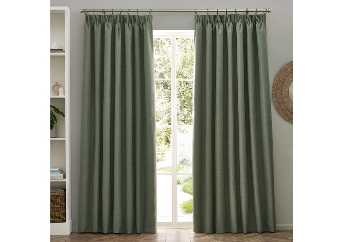 Dawn (Blackout) Pencil Pleat, Eucalyptus - Ready Made Curtains - Image 7